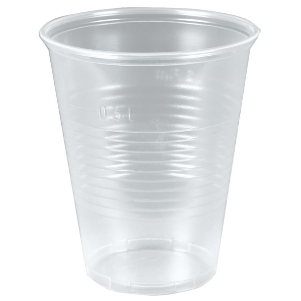 Fadlsglas, 11cm, 9,5cm, 30 cl, 40 cl, klar, PP, med riller